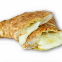 Calzone Style Cheese Bread · Calzone shaped Cheesy Bread with loaded Mozzarella Cheese inside & on the top, glazed with g...