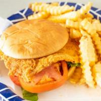 Chicken Fillet Sandwich · Fried or grilled with lettuce, tomato, mayo and fries.