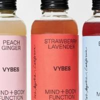 Cbd Bevvies By Vybes · Peach Ginger or Blueberry Mint, 25mg hemp extract