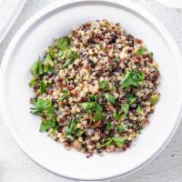 Superfood Tabbouleh · Organic tri-color quinoa is cooked with nutritional powerhouse buckwheat until fluffy, then ...
