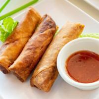 Eggroll · Vermicelli noodles served with shredded lettuce, carrots, cucumbers, shredded cabbage, and c...