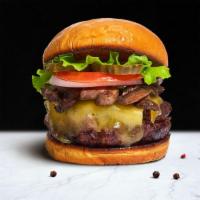 Funghi & Cheese Love Story · House-made, third pound seasoned patty perfectly cooked to medium, topped with topped with m...