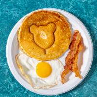 Erik’S Egg · One small pancake, 1/2 waffle or single slice French toast, one egg and two pieces of bacon.