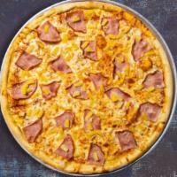 Hawaiian Pizza · Take your pick of our famous house made or gluten-free dough topped with red sauce, ham, pin...