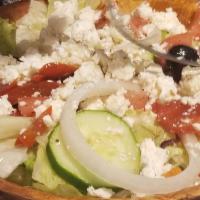 Greek Salad · Served with bread or crackers.