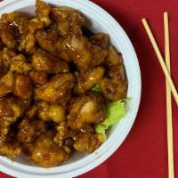 General Tso'S Chicken · A famous Chinese dish invented in the mid-70s, fried boneless dark meat with spicy honey bro...