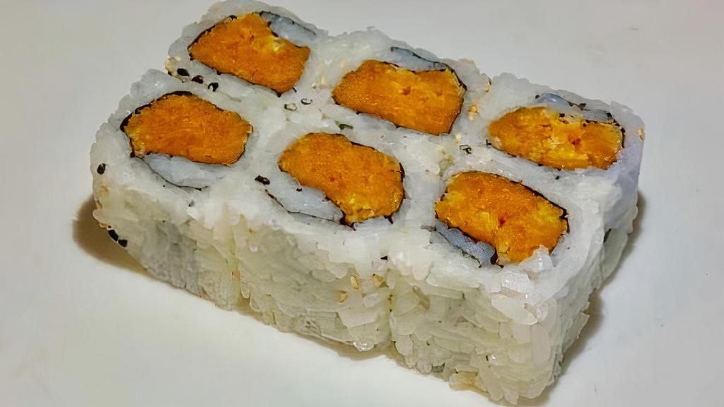 Spicy Tuna Roll · Six pieces per order. Tuna, spicy mayo and sesame seed.