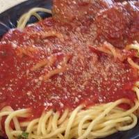 Spaghetti · Pasta topped with our homemade tomato sauce.