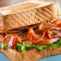 The Ultimate Blt · Fresh cooked slab bacon topped with lettuce, tomato and Kraft mayo.