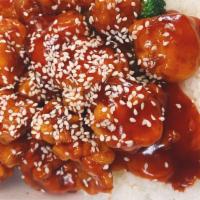 Sesame Chicken With Soup (Lunch) · 