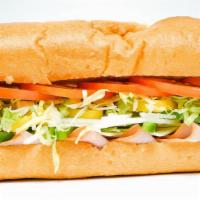 Classic Italian · Ham, salami, mayo, onions, green peppers, banana peppers, cheese, lettuce, tomatoes, oil and...