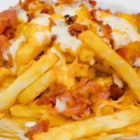Cheddar Bacon Cheese Fries · Topped With Plenty of Cheese And Bacon