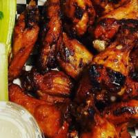 Chicken Wings · Choose from: Hot, Medium, Mild, BBQ, Teriyaki, Cajun, Barbalo, Honey Mustard, Reaper, Lemon ...