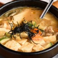 Dwenjang Jjigae - Ferment Bean · Fermented soybean stew with tofu, vegetables and beef.