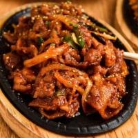 Dweji Bulgogi - Spicy Pork · Pork marinated and stir fried in our spicy sauce.