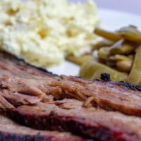 Smoked Brisket - Dinner · Our brisket is slow smoke over hickory wood for 14 hours and season to perfection 
7 ozs ser...