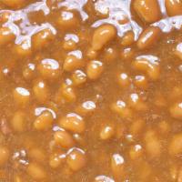 Baked Beans · Our beans are season with ground beef