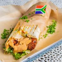 Voerie Roll · Traditional South African farm style sausage served on a bun with grilled onions, chakalaka,...