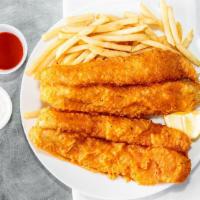 4 Pieces Whiting Fish With French Fries · 