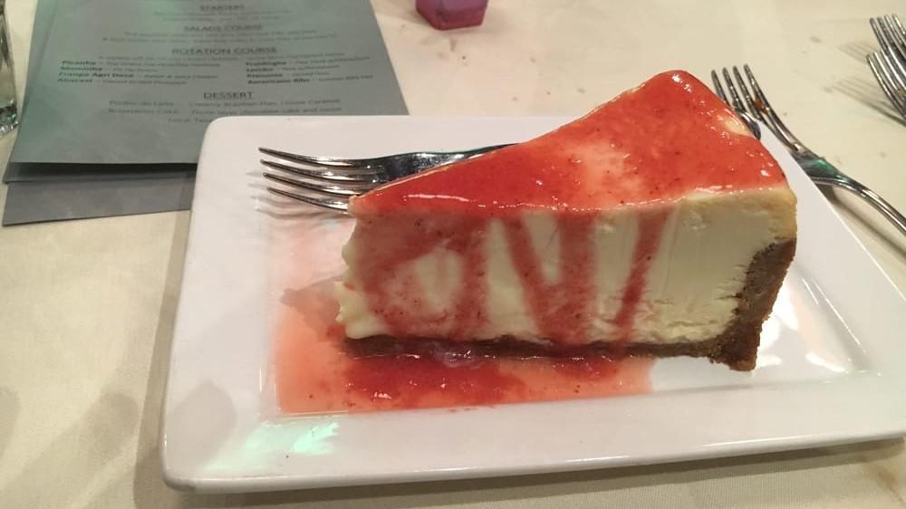 Cheesecake · This creamy favorite is a perfect end to a perfect meal. You can try it the way Brazilians love it – with luscious Brazilian guava sauce – or with a traditional raspberry sauce.