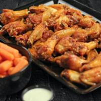 Wing Platter  · 40 Wings, Up To 2 Flavors, served with Ranch or Bleu Cheese, and Celery.