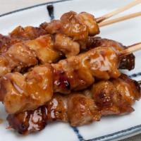 Chicken Yakitori (4) · Grilled chicken on skewer & yakitori sauce