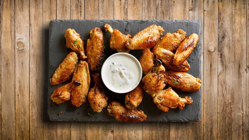 24 Pcs Chicken Wings · Classic Buffalo style chicken wings, in a choice of mild, medium or hot sauce