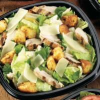 Grilled Chicken Caesar Salad · Grilled chicken, romaine, croutons and shredded Parmesan cheese.