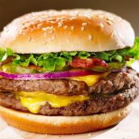 8 Oz. Ny Double Cheeseburger · Comes with lettuce, tomatoes, onions, mayo and white American cheese.