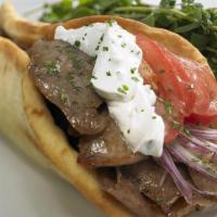 Gyro Combo · On flatbread. Served with side and drink.