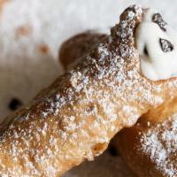 Cannoli · Filled with chocolate cream.