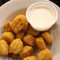 Corn Nuggets · Deep fried creamed corn served with ranch.