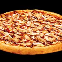 Bbq Chicken Pizza · Grilled chicken with light bacon and Kansas BBQ on top.
