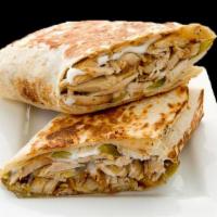 Chicken Shawarma Wrap · Napoli grilled chicken with our shawarma sauce wrap cheese toast on the grill with choice of...