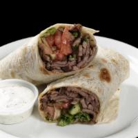Gyro Wrap · Top quality gyro wrap comes with tzatziki sauce and tomatoes and fresh onion rolled and toas...