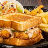 Big Bird Sandwich Combo · 3 Tenders served on Texas Toast with a pickles and bird sauce, crinkle cut fries and a regul...