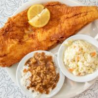 Country Fried Flounder · A secret menu item now available! Flounder filet breaded in our secret breading and fried, s...