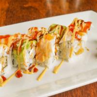 Cherry Blossom Roll (8 Pcs) · Spicy. Spicy salmon and avocado topped with tuna.