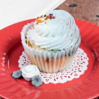 Party Cake Classic · Classic Size - Scratch baked vanilla confetti cake topped with whipped cake batter frosting ...