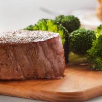  Victoria'S Filet® Mignon* · The most tender and juicy thick cut seasoned and seared. Served with two freshly made sides.