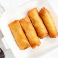 Spring Rolls (3 Deep Fried) · Deep fried spring rolls filled with chicken, clear noodles, mixed vegetables. Served with Th...