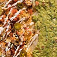 The Schoolmaster · Cheese, Rice, Beans, Choice of Protein, Chipotle Chili Sauce, Guacamole, Jalapeños, Pico de ...
