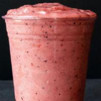 The Perfect Kiss · Strawberry, blueberry, mango, pineapple juice, orange juice, agave.
250 Calories