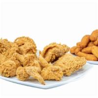 Chicken Box (8Pc) · 8 pieces of chicken : 2 Breast, 2 Wing, 2 Thigh, and 2 leg ( or substitute for 10 Tenders) a...