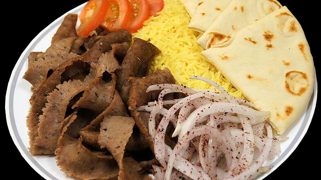 Gyro Plate · Specially seasoned beef and lamb charbroiled.