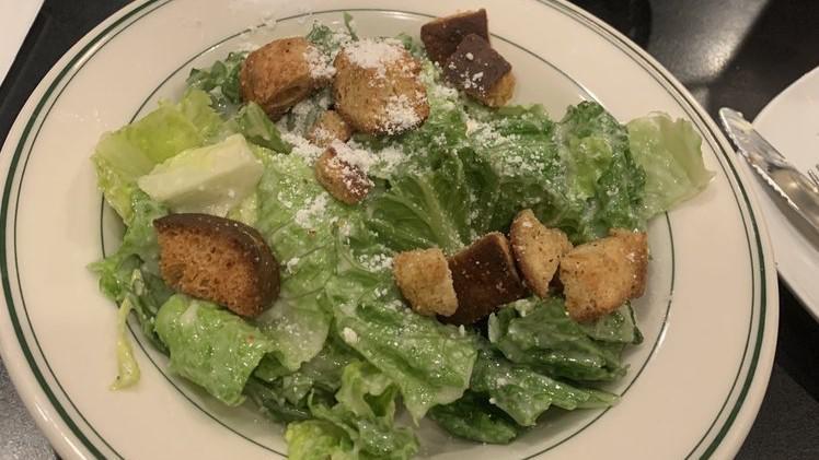 Caesar Salad · Romaine, croutons, Romano cheese, homemade Caesar dressing.