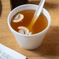 Miso Soup · Bean pasted with seaweed, bean curd and scallion.