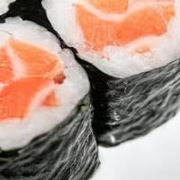 Salmon Roll · Eating raw or undercooked meats, seafood, and shellfish may cause severe illness, specially ...