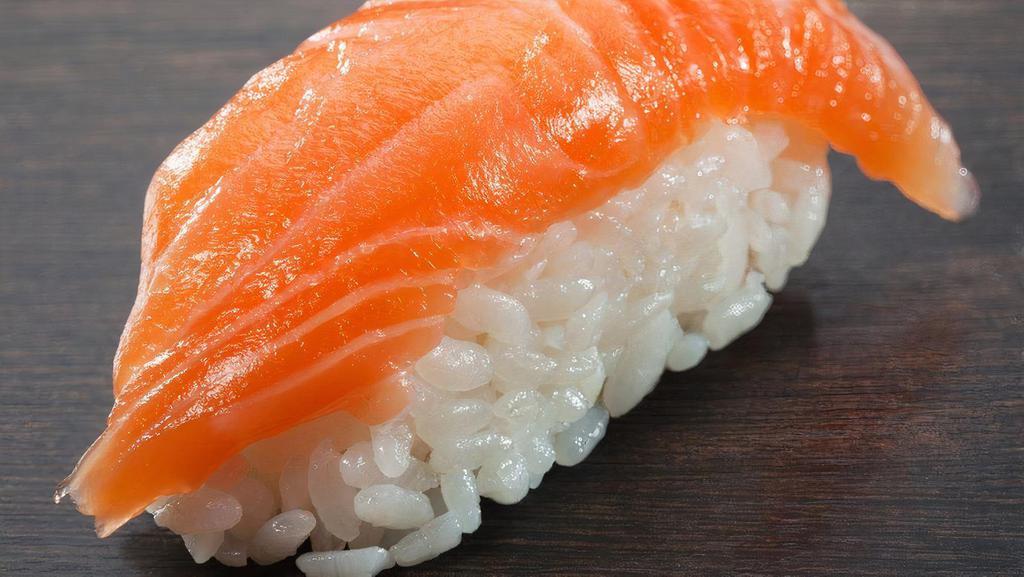 Sake (Salmon) · Eating raw or undercooked meats, seafood, and shellfish may cause severe illness, especially if you have a medical condition.