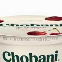 Chobani Black Cherry Yogurt · Greek Yogurt w/ Fruit on the bottom